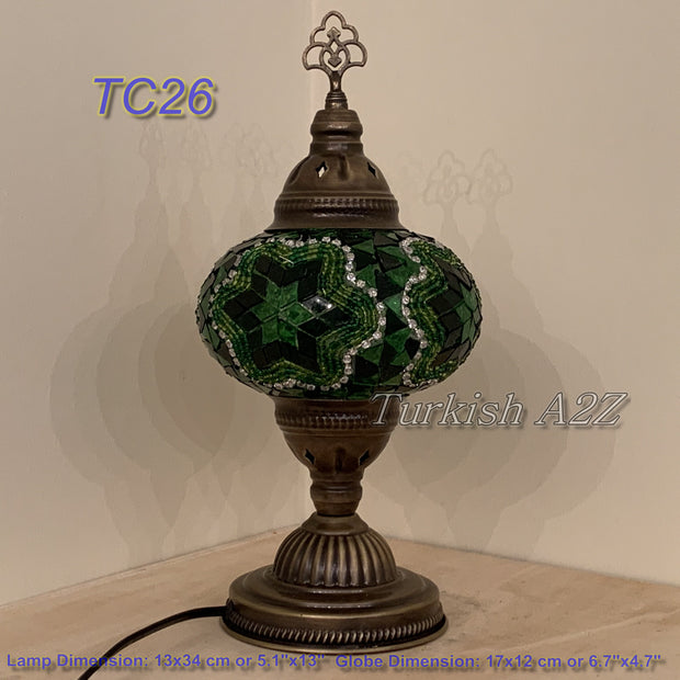 MOSAIC TABLE LAMP - LARGE GLOBE - TurkishLights.NET