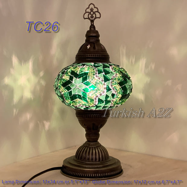 MOSAIC TABLE LAMP - LARGE GLOBE - TurkishLights.NET