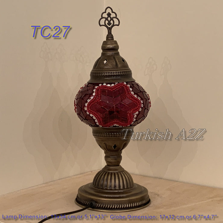 MOSAIC TABLE LAMP - LARGE GLOBE - TurkishLights.NET