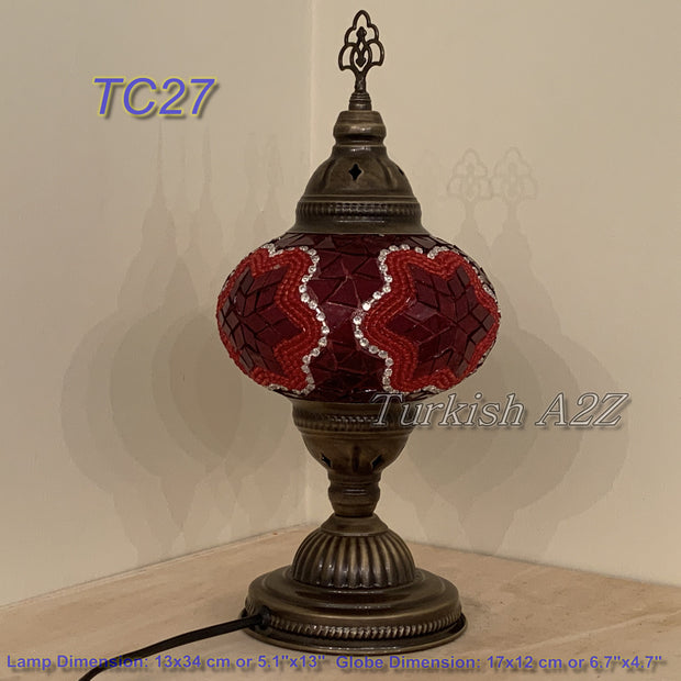 MOSAIC TABLE LAMP - LARGE GLOBE - TurkishLights.NET