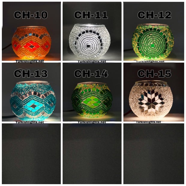 Turkish Mosaic  Candle Holder, Product Id: ch00 - TurkishLights.NET