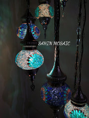 FLOOR LAMP WITH  7 Medium GLOBES and CHROME FINISH ,ID:134 - TurkishLights.NET