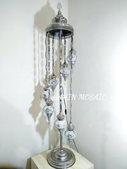 FLOOR LAMP WITH  7 Medium GLOBES and CHROME FINISH ,ID:134 - TurkishLights.NET