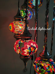 FLOOR LAMP WITH  7 LARGE GLOBES and CHROME FINISH ,ID:131 - TurkishLights.NET