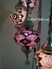 FLOOR LAMP WITH  7 LARGE GLOBES and CHROME FINISH ,ID:131 - TurkishLights.NET