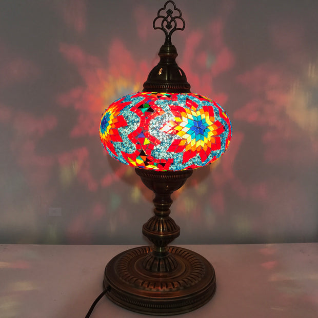 MOSAIC TABLE LAMP - EXTRA LARGE GLOBE - TurkishLights.NET