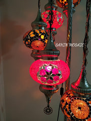 FLOOR LAMP WITH  7 LARGE GLOBES and CHROME FINISH ,ID:131 - TurkishLights.NET