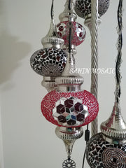 FLOOR LAMP WITH  7 LARGE GLOBES and CHROME FINISH ,ID:131 - TurkishLights.NET