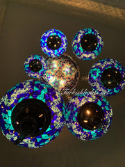 Chandelier With light in ceiling 155 (Large globe) - TurkishLights.NET