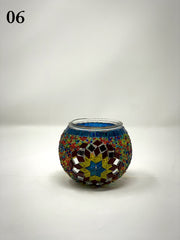 Set Of 4 Turkish Mosaic Candle Holders,ID: 139-08 - TurkishLights.NET