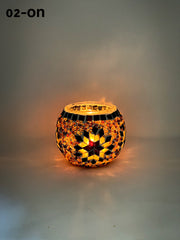 Set Of 4 Turkish Mosaic Candle Holders,ID: 139-01 - TurkishLights.NET