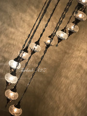 Ottoman Chandelier with 11 Cracked Globes (water drop model) , ID:147 - TurkishLights.NET