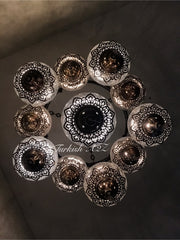 Chandelier with 11 Cracked Globes (Sultan model) , ID:148 - TurkishLights.NET