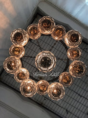 Chandelier with 15 Cracked Globes (Sultan model) , ID:148 - TurkishLights.NET