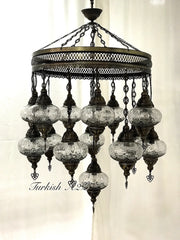 Chandelier with 15 Cracked Globes (Sultan model) , ID:148 - TurkishLights.NET