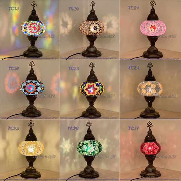 MOSAIC TABLE LAMP - LARGE GLOBE - TurkishLights.NET