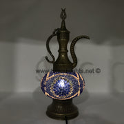 MOSAIC TABLE LAMP, PITCHER (IBRIK) - LARGE GLOBE - TurkishLights.NET