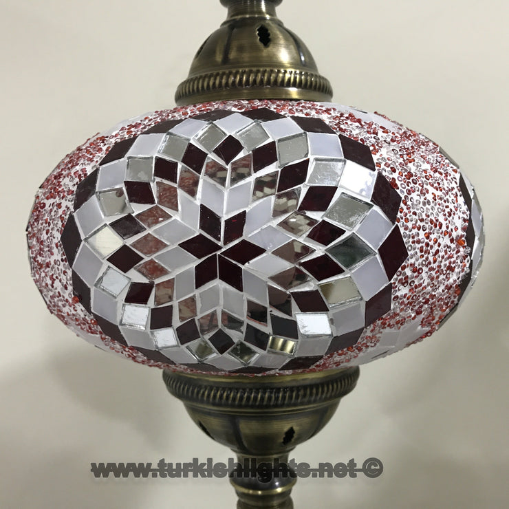 Turkish Mosaic Table Lamp, Extra Large Globe (NO5 GLOBE) - TurkishLights.NET