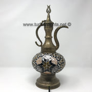 MOSAIC TABLE LAMP, PITCHER (IBRIK) - LARGE GLOBE - TurkishLights.NET