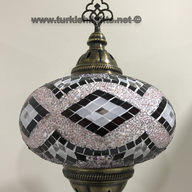 Turkish Mosaic Table Lamp, Extra Large Globe (NO5 GLOBE) - TurkishLights.NET