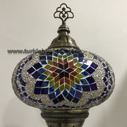 Turkish Mosaic Table Lamp, Extra Large Globe (NO5 GLOBE) - TurkishLights.NET