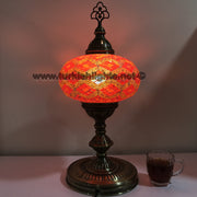 Turkish Mosaic Table Lamp, Extra Large Globe (NO5 GLOBE) - TurkishLights.NET