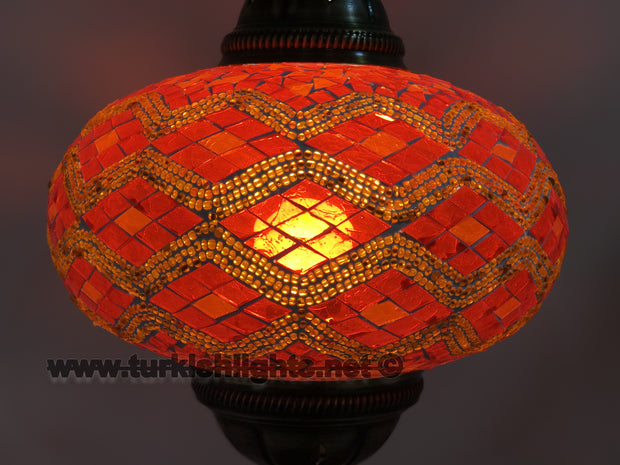 Turkish Mosaic Table Lamp, Extra Large Globe (NO5 GLOBE) - TurkishLights.NET