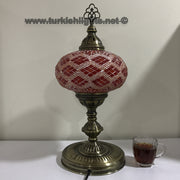 Turkish Mosaic Table Lamp, Extra Large Globe (NO5 GLOBE) - TurkishLights.NET