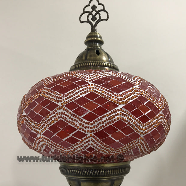 Turkish Mosaic Table Lamp, Extra Large Globe (NO5 GLOBE) - TurkishLights.NET