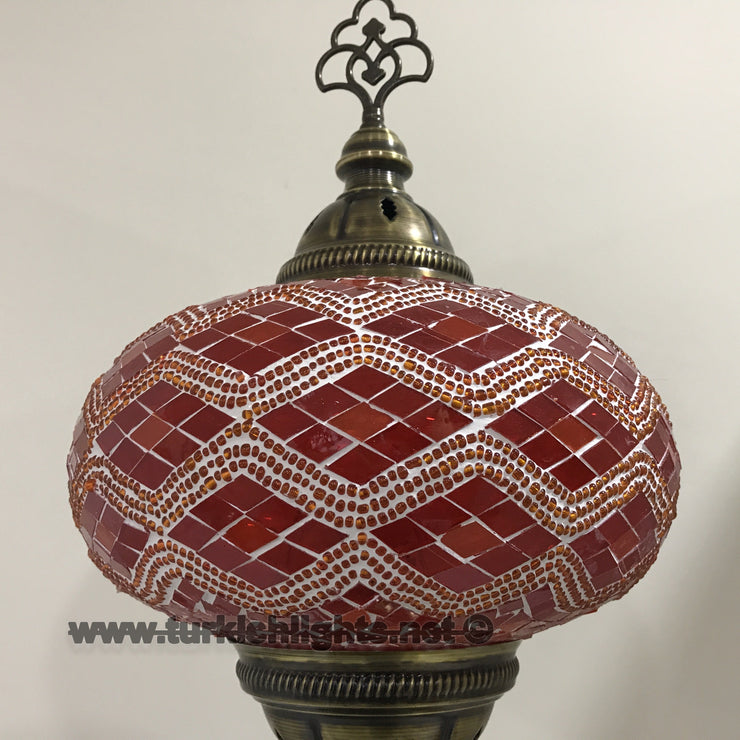 Turkish Mosaic Table Lamp, Extra Large Globe (NO5 GLOBE) - TurkishLights.NET