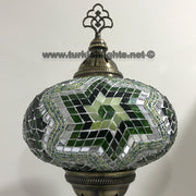 Turkish Mosaic Table Lamp, Extra Large Globe (NO5 GLOBE) - TurkishLights.NET