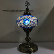 Turkish Mosaic Table Lamp, Extra Large Globe (NO5 GLOBE) - TurkishLights.NET