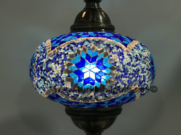 Turkish Mosaic Table Lamp, Extra Large Globe (NO5 GLOBE) - TurkishLights.NET