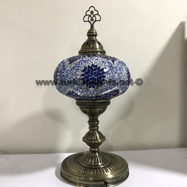 Turkish Mosaic Table Lamp, Extra Large Globe (NO5 GLOBE) - TurkishLights.NET