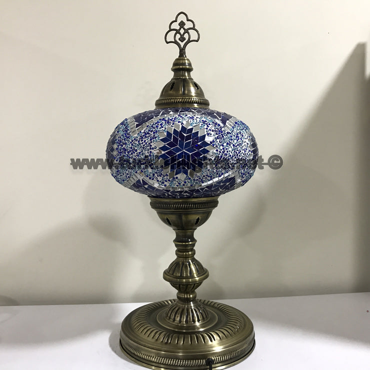 Turkish Mosaic Table Lamp, Extra Large Globe (NO5 GLOBE) - TurkishLights.NET