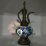 MOSAIC TABLE LAMP, PITCHER (IBRIK) - LARGE GLOBE - TurkishLights.NET