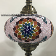 Turkish Mosaic Table Lamp, Extra Large Globe (NO5 GLOBE) - TurkishLights.NET