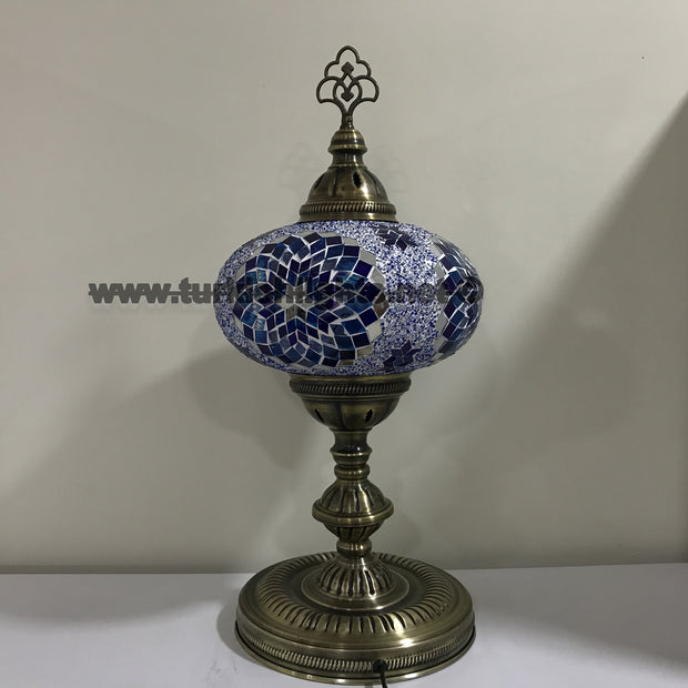 Turkish Mosaic Table Lamp, Extra Large Globe (NO5 GLOBE) - TurkishLights.NET