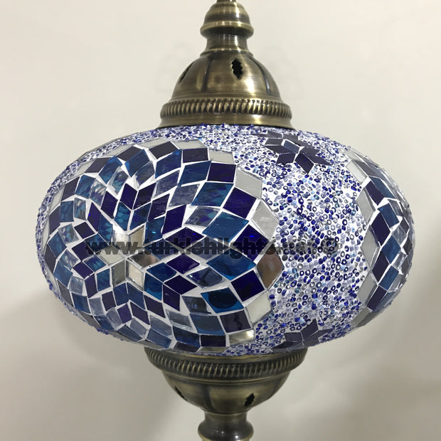 Turkish Mosaic Table Lamp, Extra Large Globe (NO5 GLOBE) - TurkishLights.NET