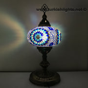 Turkish Mosaic Table Lamp, Extra Large Globe (NO5 GLOBE) - TurkishLights.NET