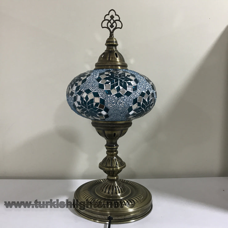 Turkish Mosaic Table Lamp, Extra Large Globe (NO5 GLOBE) - TurkishLights.NET