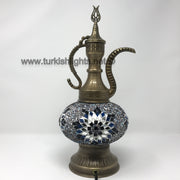 MOSAIC TABLE LAMP, PITCHER (IBRIK) - LARGE GLOBE - TurkishLights.NET