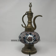 MOSAIC TABLE LAMP, PITCHER (IBRIK) - LARGE GLOBE - TurkishLights.NET