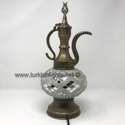 MOSAIC TABLE LAMP, PITCHER (IBRIK) - LARGE GLOBE - TurkishLights.NET