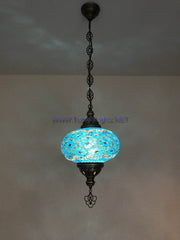 Turkish Handmade Mosaic  Hanging Lamp - Extra Large Globe - TurkishLights.NET