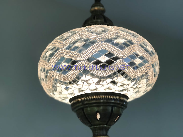 Turkish Handmade Mosaic  Hanging Lamp - Extra Large Globe - TurkishLights.NET