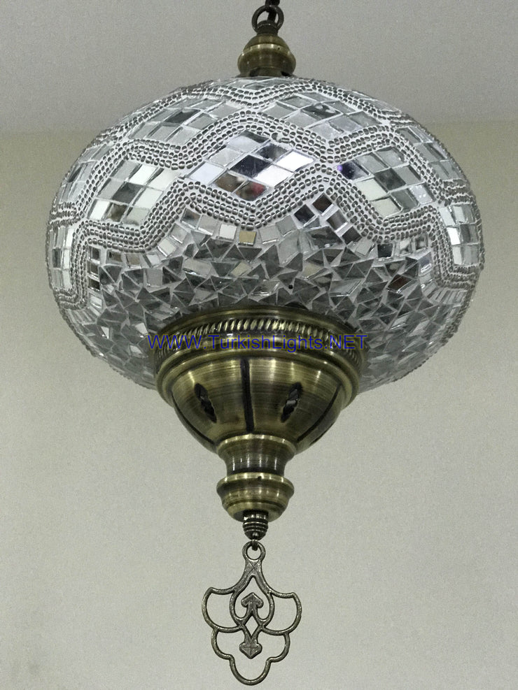 Turkish Handmade Mosaic  Hanging Lamp - Extra Large Globe - TurkishLights.NET