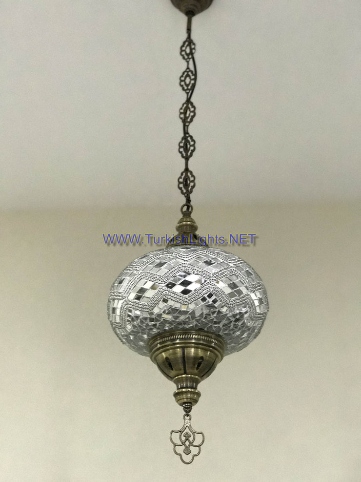 Turkish Handmade Mosaic  Hanging Lamp - Extra Large Globe - TurkishLights.NET