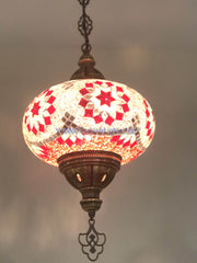 Turkish Handmade Mosaic  Hanging Lamp - Extra Large Globe - TurkishLights.NET