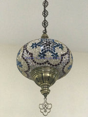 Turkish Handmade Mosaic  Hanging Lamp - Extra Large Globe - TurkishLights.NET